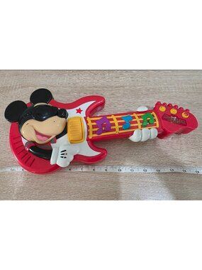Disney Rock Star Mickey Mouse Musical Guitar - Collectible Tested Works